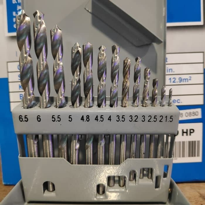 Mata Bor Set Besi dan Kayu HSS 13 Pcs Drill Bits Heavy Duty