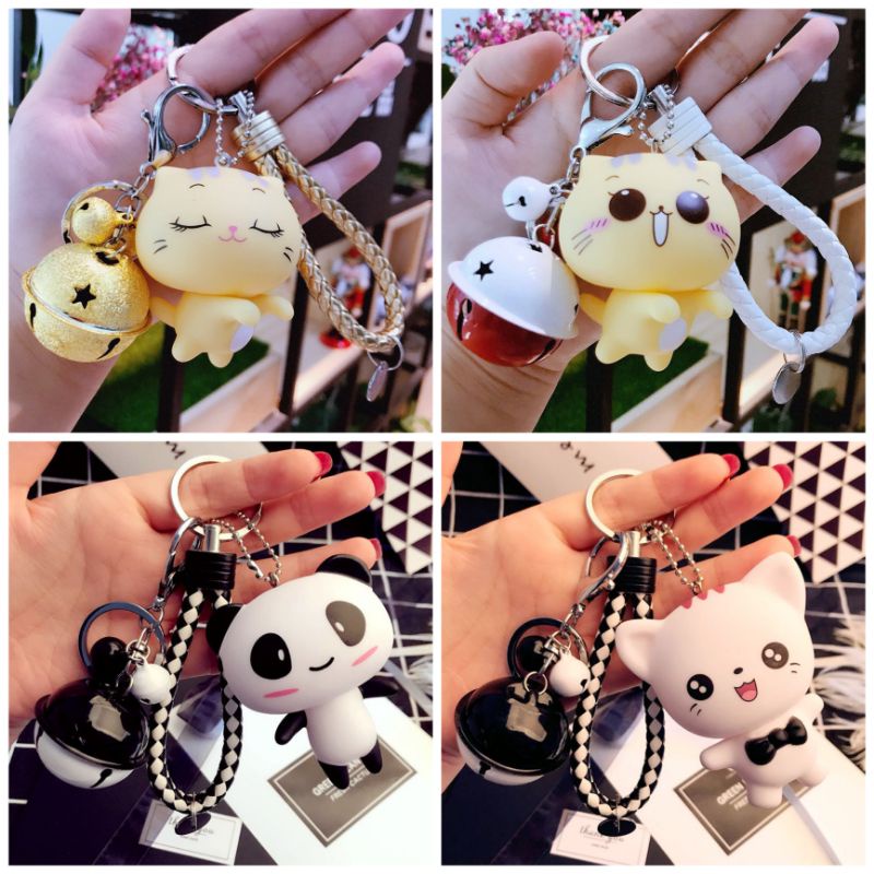 SQL SHOP Gantungan tas/kunci kucing panda | Gantungan import