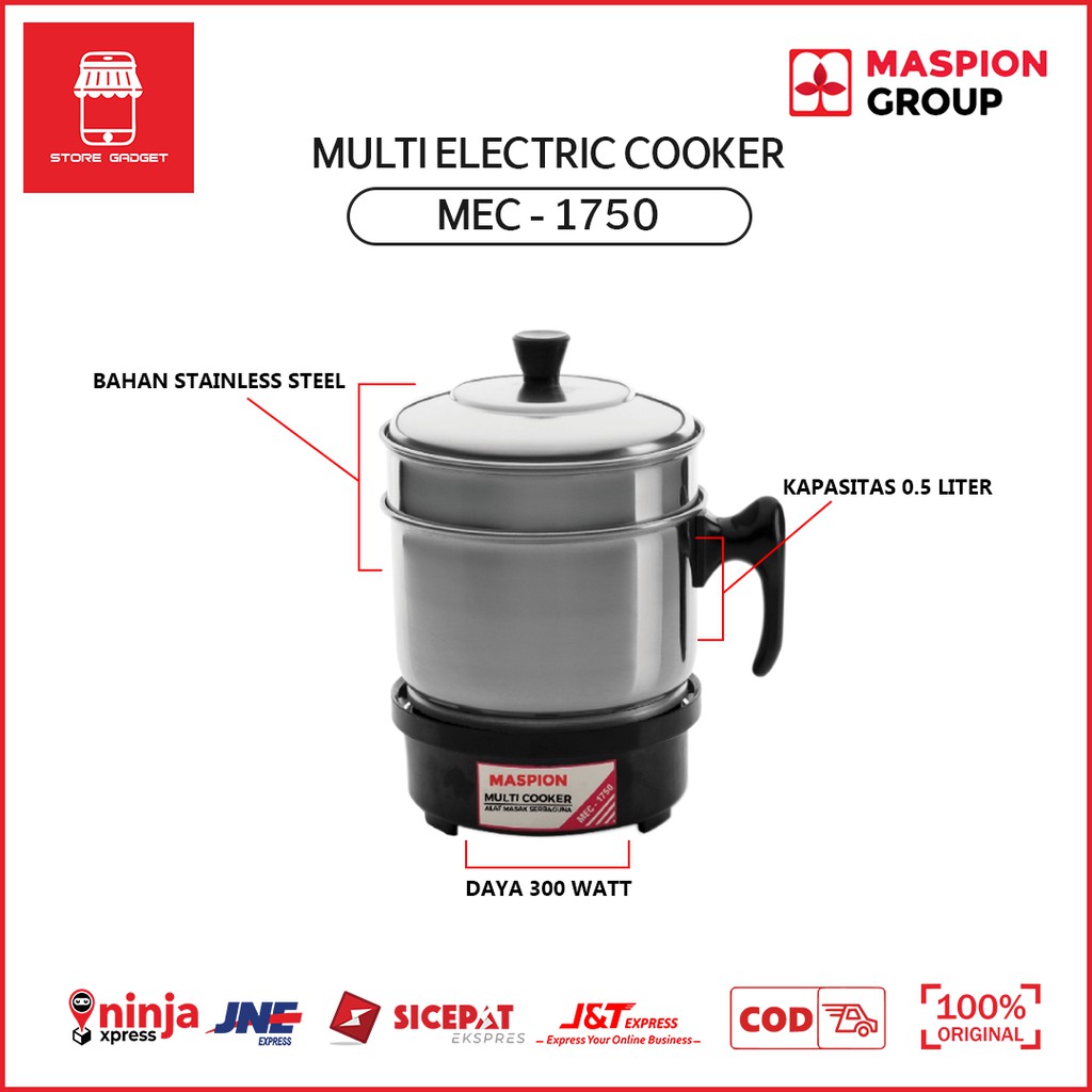 MASPION MULTI ELECRIK COOKER MEC 1750 MULTI COOKER ALAT  