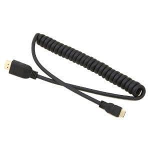 Mini HDMI to Full HDMI Coiled Cable 30cm extended to 80cm
