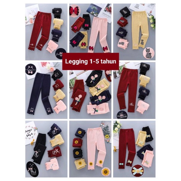 LEGGING IMPORT ANAK 3 bulan s/d 12 tahun Motif RANDOM