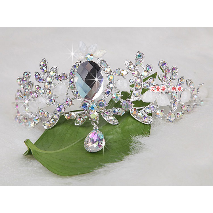 [SIAP KIRIM] AKSESORIS PESTA HEADPIECE TIARA WEDDING BRIDAL SILVER TRP020