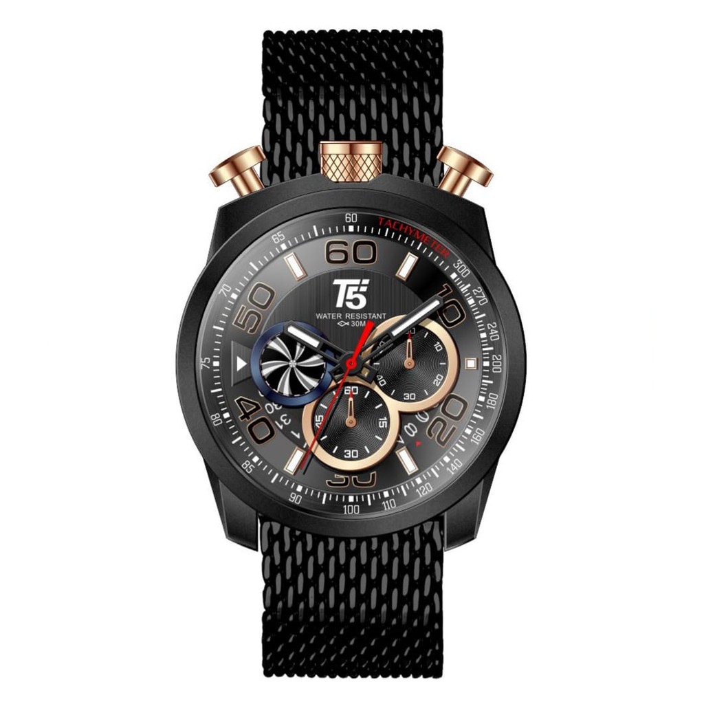 Jam Tangan Pria Chrono Stopwatch T5 H3748G 3748 Original