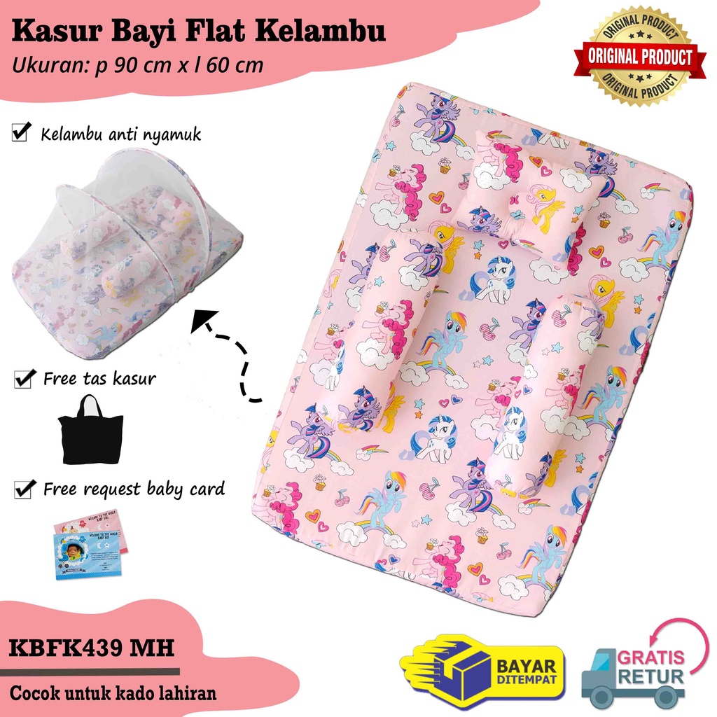 Kasur Bayi Flat Paket Perlengkapan Bayi Baby Gift Set Kado Lahiran Tempat Tidur Baby-KBFK439MH