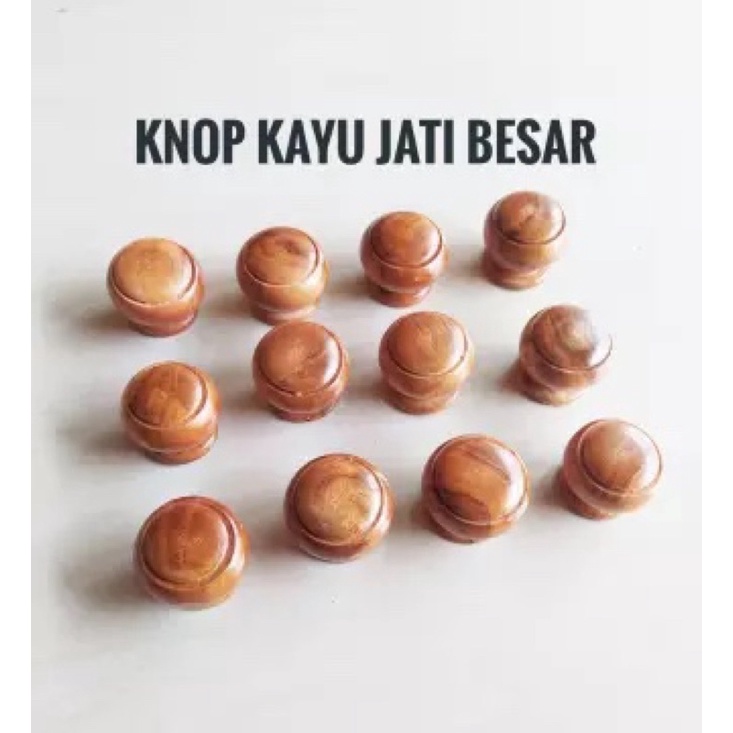 knop kayu / tarikan laci kayu jati