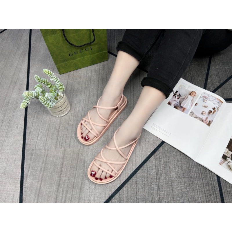 ⚡PROMO 5.5 BIG SALE Ramadan⚡Sandal Gladiator Wanita Terbaru Karet Jelly Balance 1990 || COD⚡-3