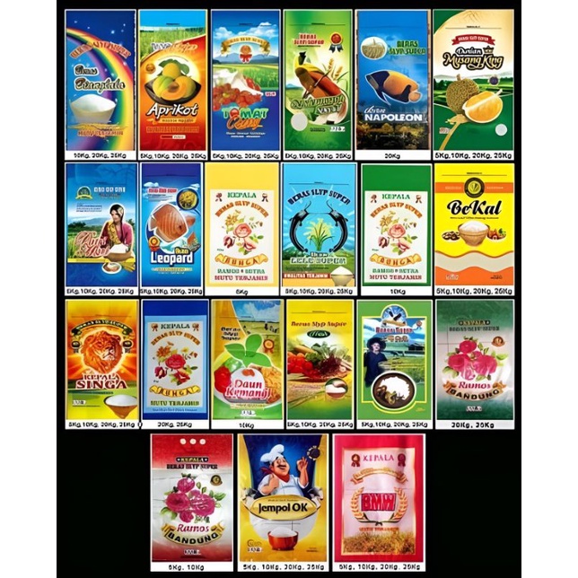 Karung Beras laminasi 10kg ( 10 lembar )