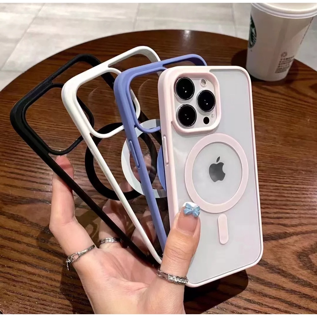 HYBRID Magsafe Magnetik Case Untuk Fir  Iphone 11 12 13 PRO MAX 12 13 MINI X XR XS MAX Case Cover Casing