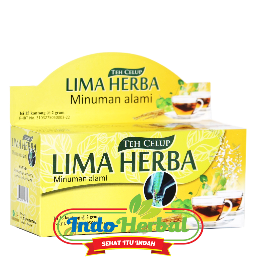 Teh Lima Herba Obat Herbal untuk asam urat dan rematik | Teh LIMA HERBA TN57