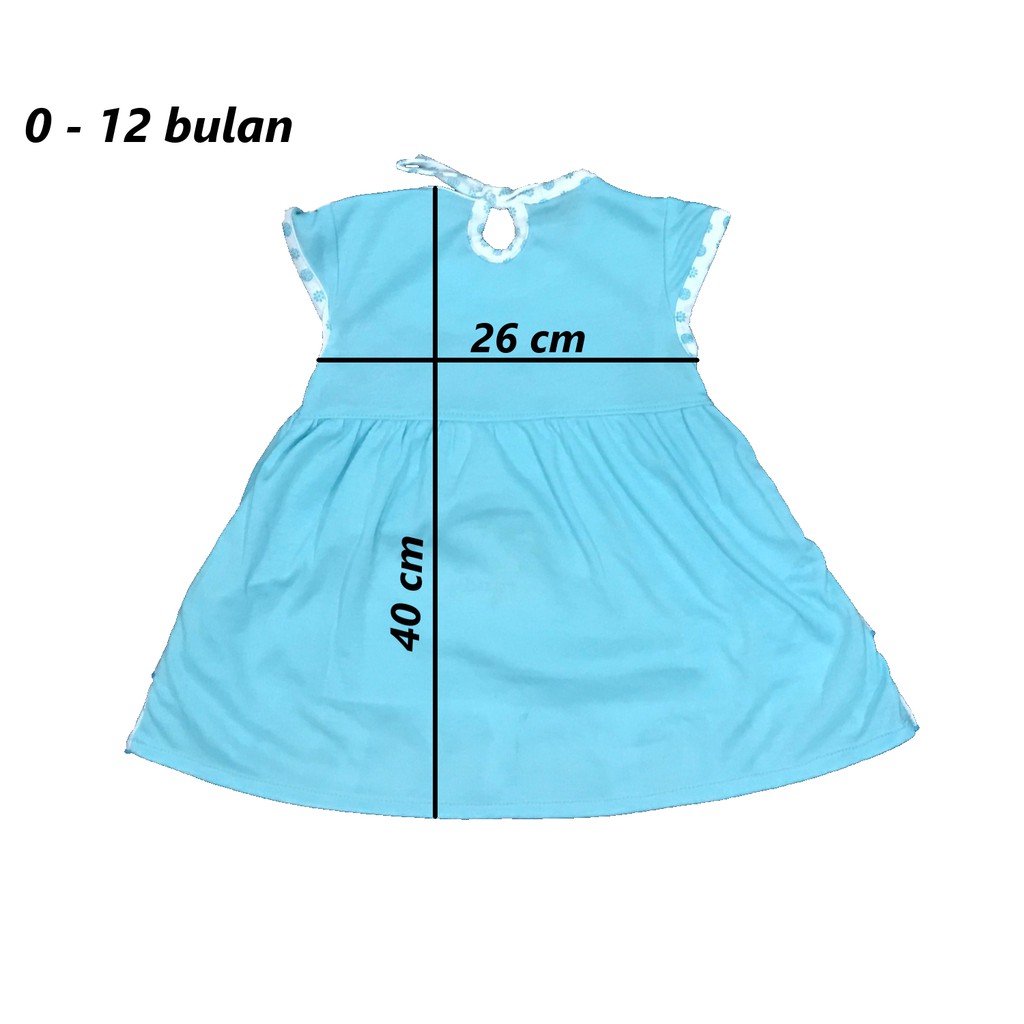 BAYIe - Baju Bayi Perempuan Dress motif Candy 2 Bear PLANET KIDS usia 0-12 bulan/Pakaian anak CeweK