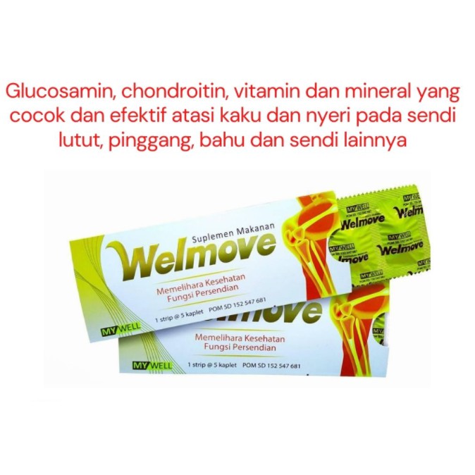 WELMOVE VITAMIN KESEHATAN PERSENDIAN / SENDI SEHAT / ISI 5 KAPLET