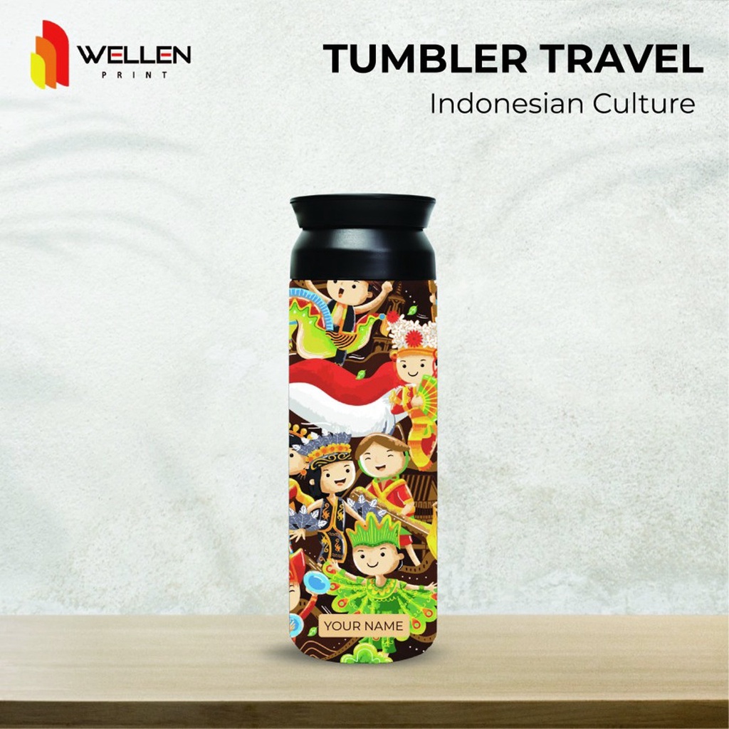 Jual WELLEN PRINT - Tumbler Travel Print UV Motif Indonesian Culture ...