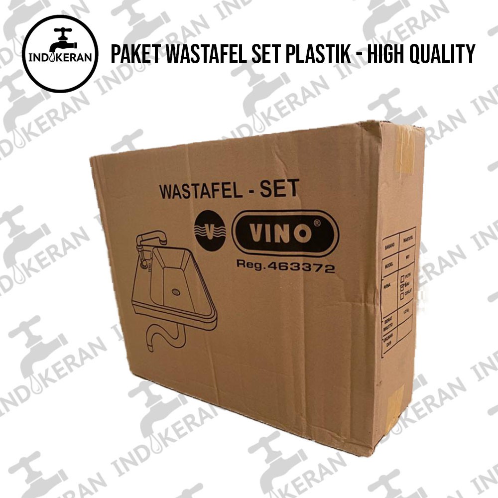 VINO - Paket Wastafel PVC Set - Putih