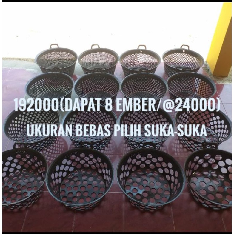 EMBER SORTIR IKAN BAK SORTIR IKAN LELE ,PAKET EMBER SORTIR IKAN ISI 8 PCS/BIJI SUKA SUKA PILIH UK