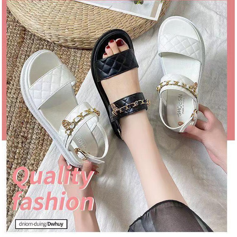 Winwin Sandal Tali Wanita NS79840 Sandal Gunung Wedges Fashion Wanita Korea Termurah