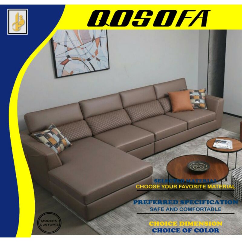 Jual Sofa Leter L Shape Living Room Leather MBPC 1005 Shopee Indonesia