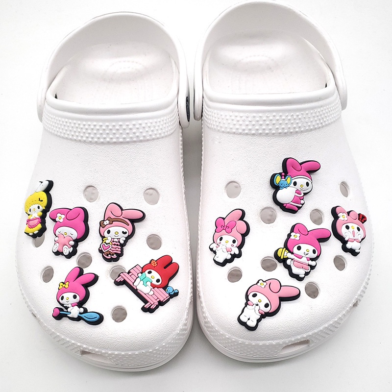 melody Jibbitz charms Crocs Aksesoris DIY imut pin pvc Bahan Untuk Dekorasi Sepatu Hadiah anak wanita