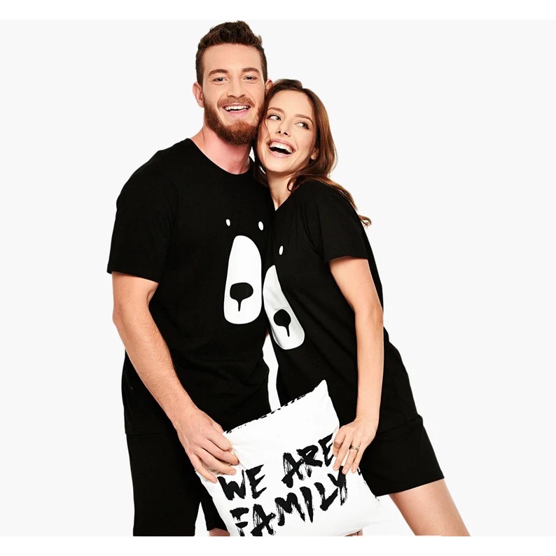 Kaos Couple BEAR FACE baju kapelan tshirt sama pacar