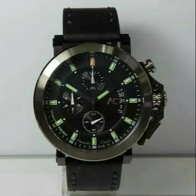 JAM TANGAN PRIA ALEXANDRE CHRISTIE AC 9200 BLACK GREY