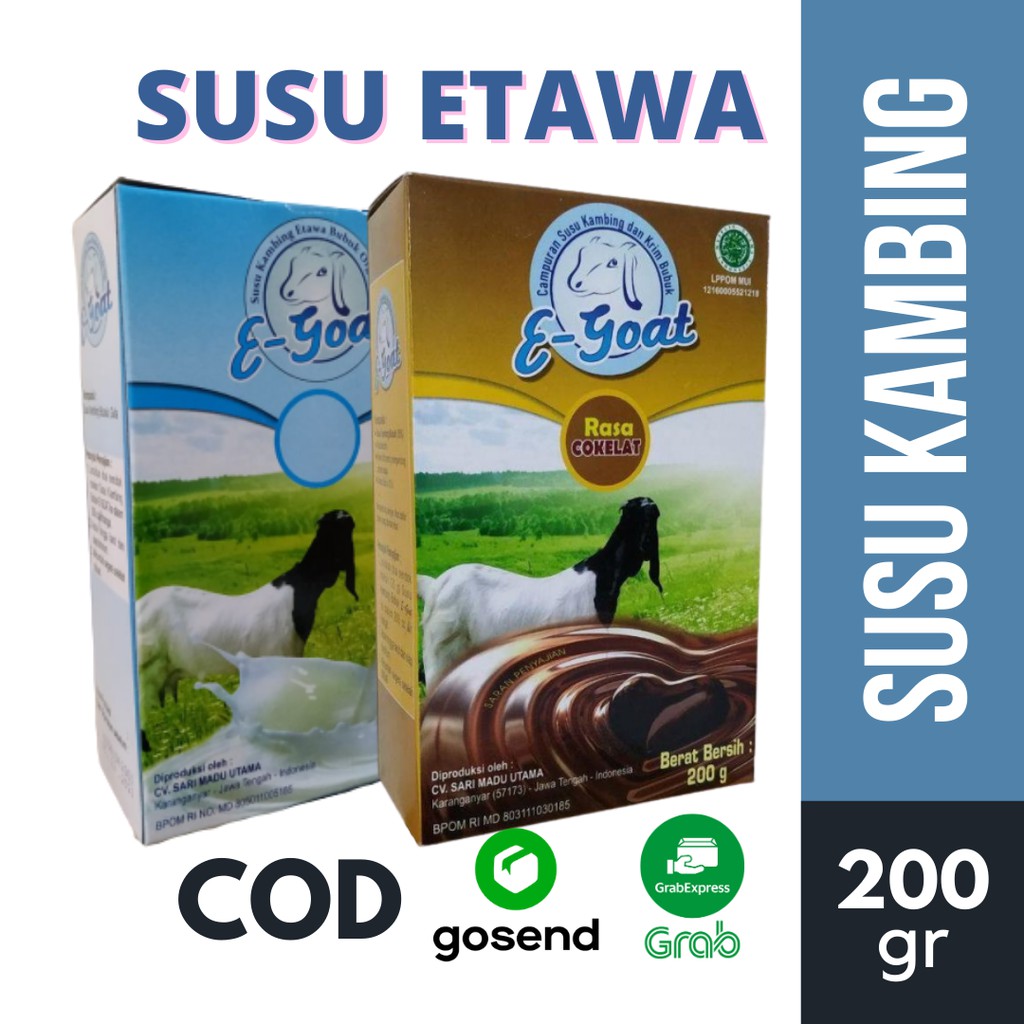 [BAYAR DI TEMPAT] Susu Alergi Anak Bayi EGOAT Susu Kambing Etawa Bubuk Organik Herbal Alami 200gr