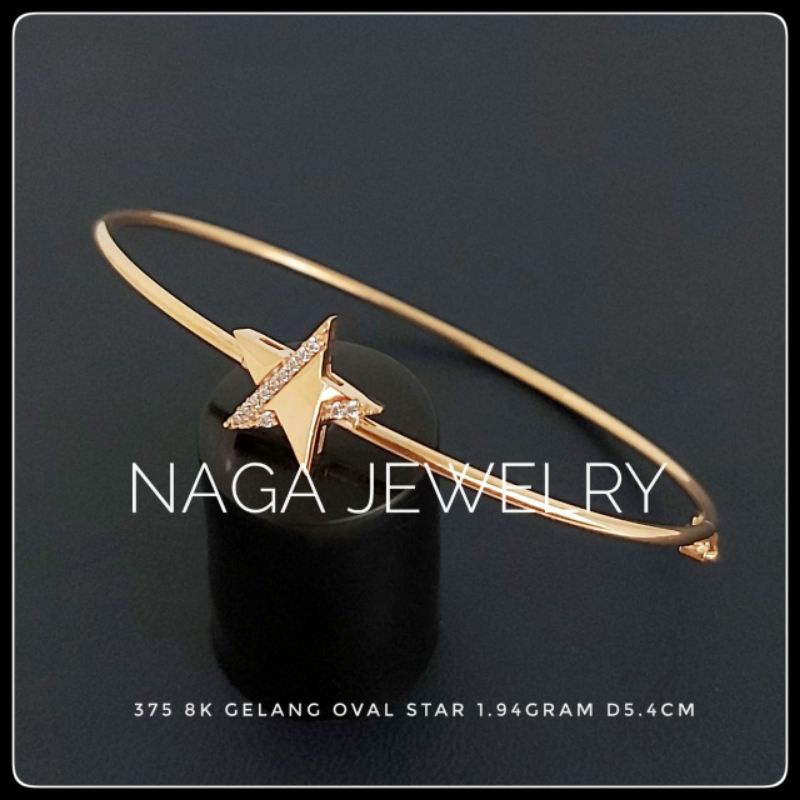 GELANG OVAL BINTANG  EMAS KADAR 375