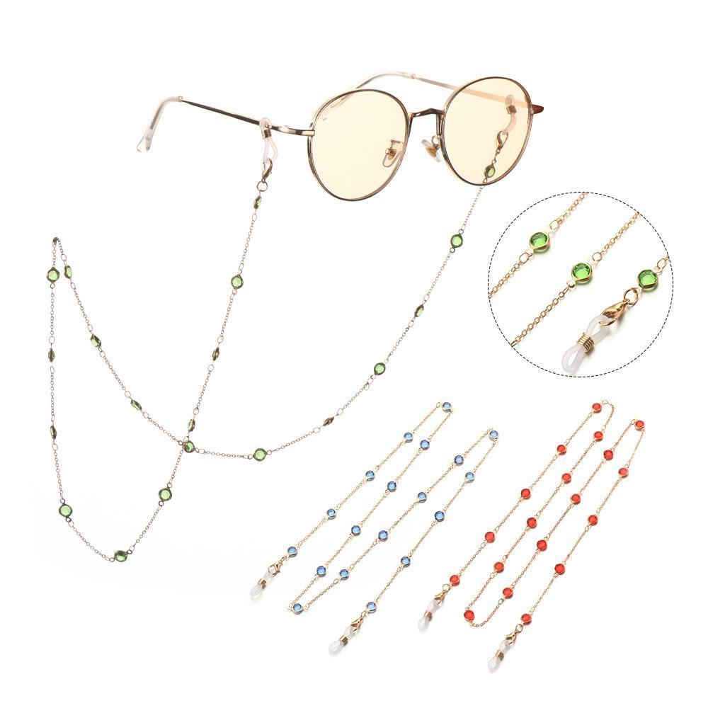 Lily Rantai Kacamata Aksesoris Fashion Kalung Kacamata Non-slip Rantai Logam Kristal