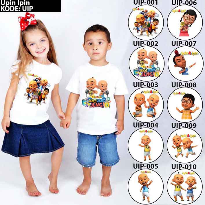 [FREE NAMA !!] Kaos / Baju Upin Ipun Dewasa