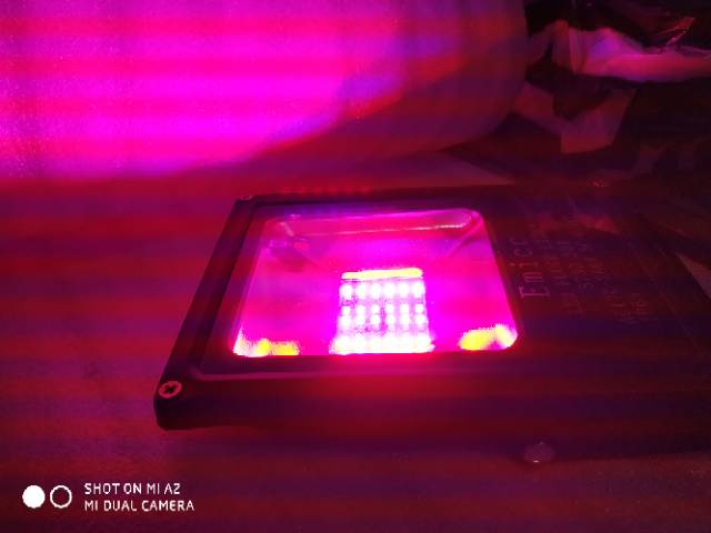 lampu sorot taman led rgb 20 watt warna warni remote lampu hias taman emico putih kuning ada juga