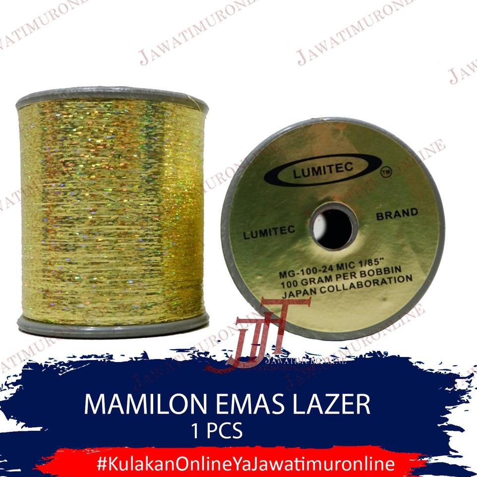 Benang Mamilon  R / Benang Gepeng Warna Emas  E35M