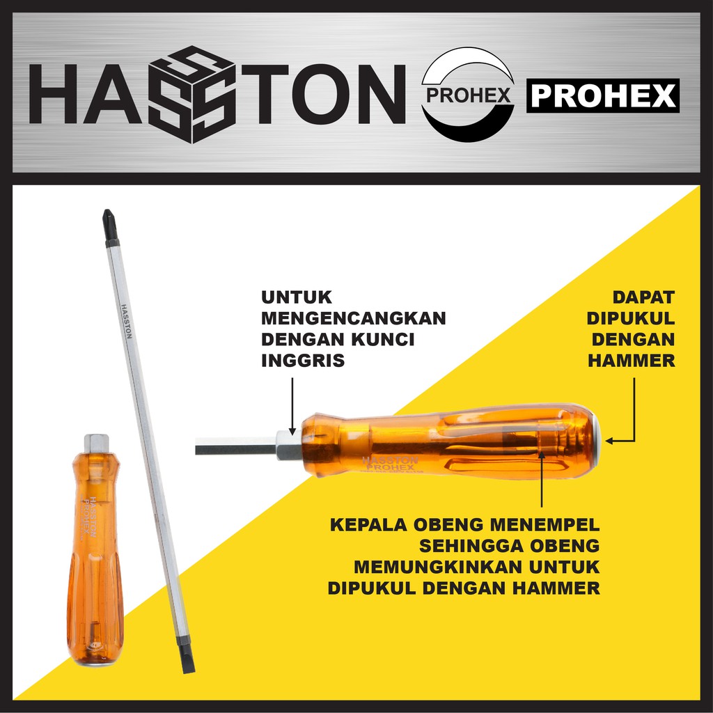 

HASSTON Obeng 2 In 1 6" x 6 (2600-008)