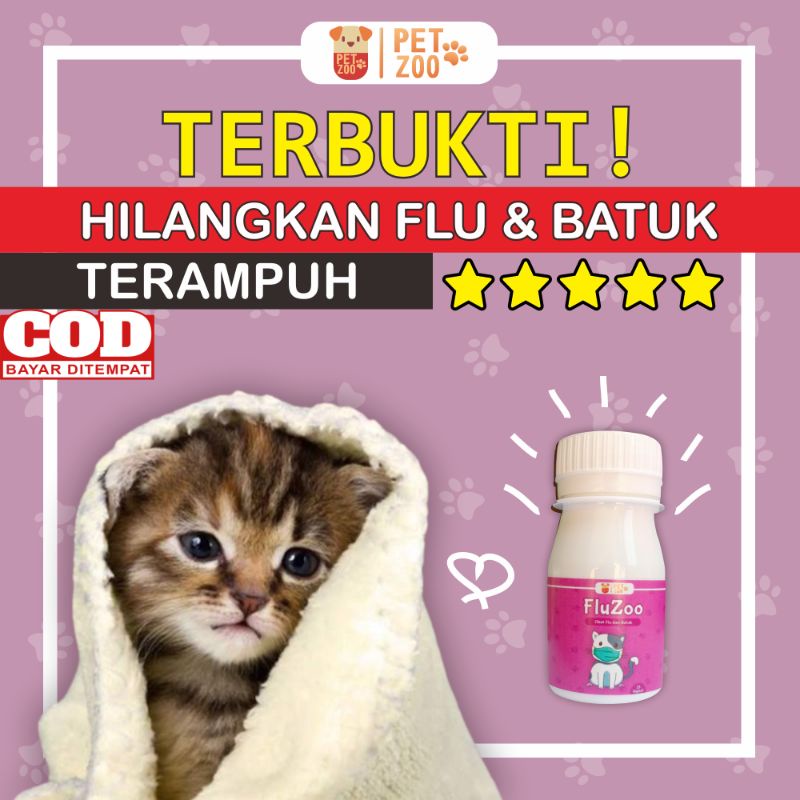 FLUZOO Obat Flu Kucing Ampuh Obat Pilek Kucing Obat Demam Kucing Doxycat Obat Flucat Coldy Cat Flumax Kucing Obat Bersin Kucing Flu Cat Obat Demam Kucing Obat Batuk Flu Kucing Obat Flue Kucing Stop Flu Antibiotik Flu Kucing