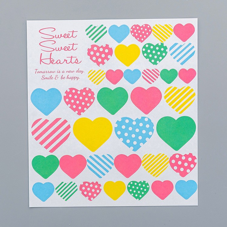 

STICKER DECO SWEET HEART WARNA WARNI SCRAPBOOK DIARY BUJO DIY LOVERSTUFF