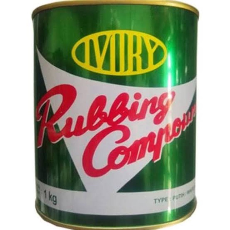 Ivory Rubbing Compound / Dempul Compound Rubbing 1kg putih / komponen kaleng hijau Motor Mobil