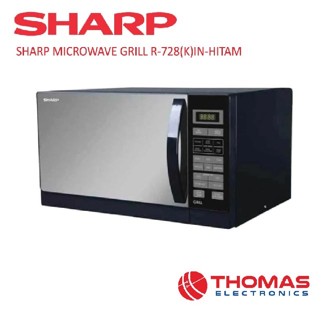Jual Microwave Oven with Grill Sharp 25 Liter R728(K)IN HITAM GARANSI