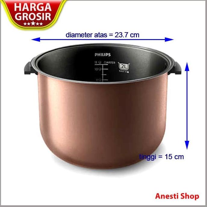 [HARGA TERMURAH] Panci Teflon Keramik Magic Com Rice Cooker Philips HD 3132/ 3128 - ORI