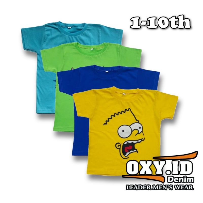 1-10 tahun [S,M,L,XL] KONVEKSI GROSIR ECER KAOS ANAK LAKILAKI  SUPRHERO IRONM4N AIRLANE threepoint