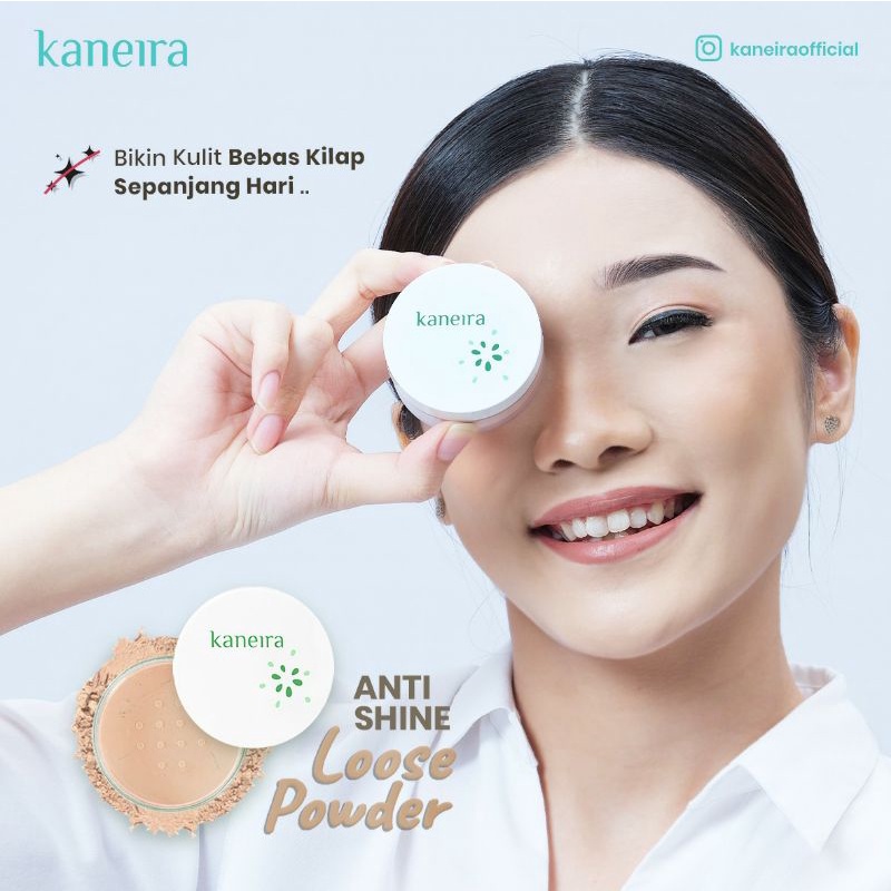 KANEIRA ANTI SHINE LOOSE POWDER / Bedak Tabur Matte &amp; Oil / Bedak Pencerah Wajah / G