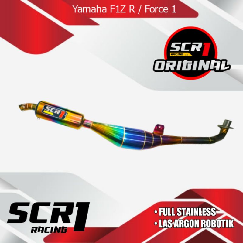 knalpot FIZ R - F1Z R pelangi rainbow stainless