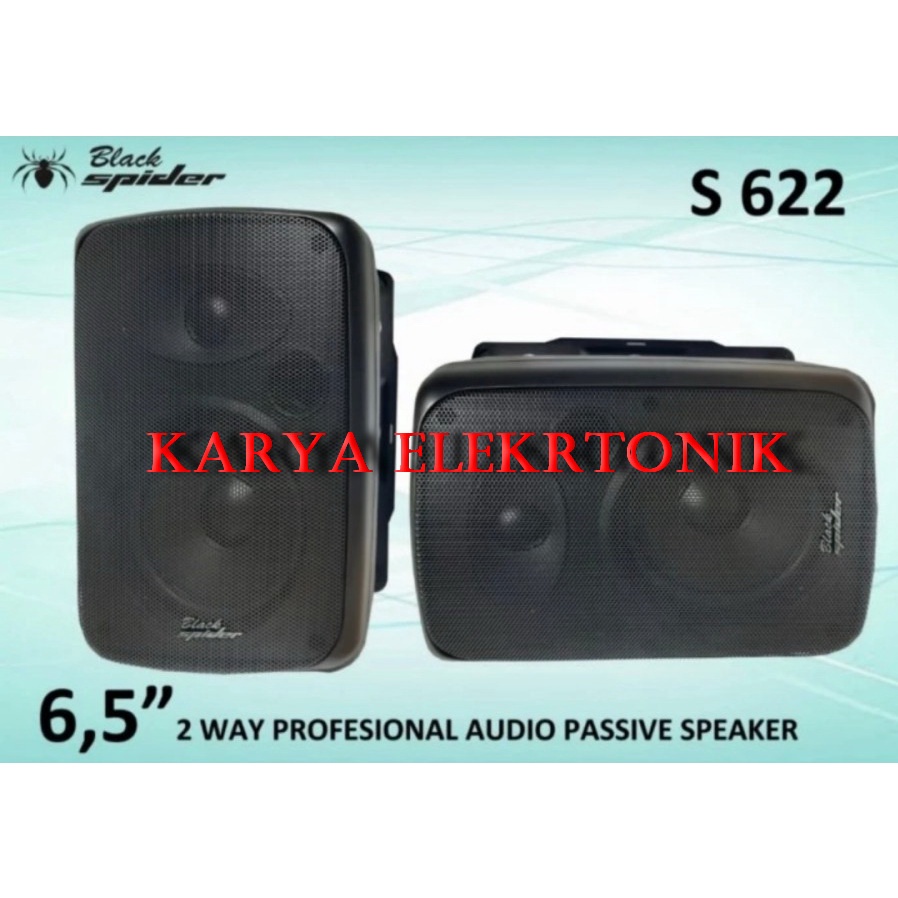 Speaker Pasif Karaoke Original BlackSpider S622/ S 622 Speaker Pasif S-622 S662