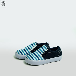 DECKS KIDS MEDLEY BIRU GARIS KOMBINASI SEPATU ANAK LAKI 