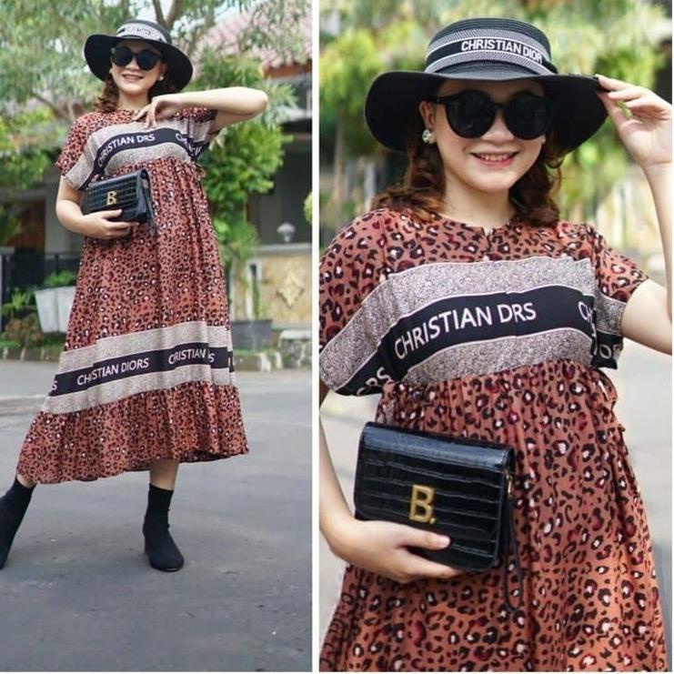 Rekomendasi MOA MIDI DRESS RAYON MOTIF LEOPARD MACAN LONG TUNIK VIRAL KEKINIAN BAJU REMAJA DAILY OUT
