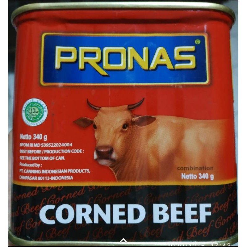 

Pronas Corned Beef / Kornet Daging Sapi 340 Gram