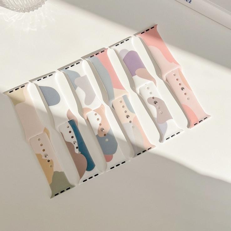 Hot Sell.. Tali✅Morandi Silicon WatchStrap For Apple Watch 38 40 42 44mm Strap IWatch Series 7 SE 6 