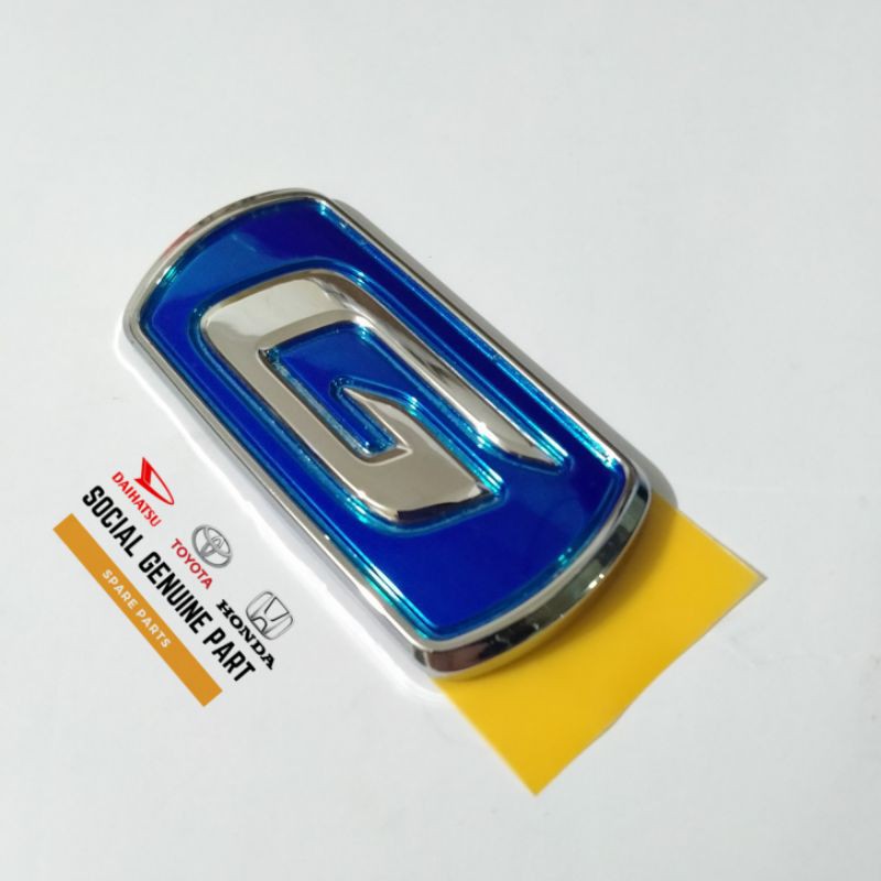 Logo emblem bagasi G biru Avanza rush