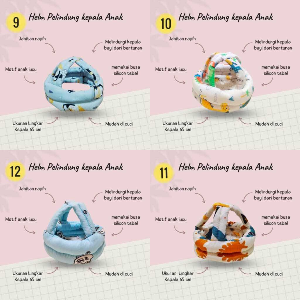 Helm Bantal Pelindung Kepala Bayi Balita Keselamatan Anti Tabrakan Baby head protector