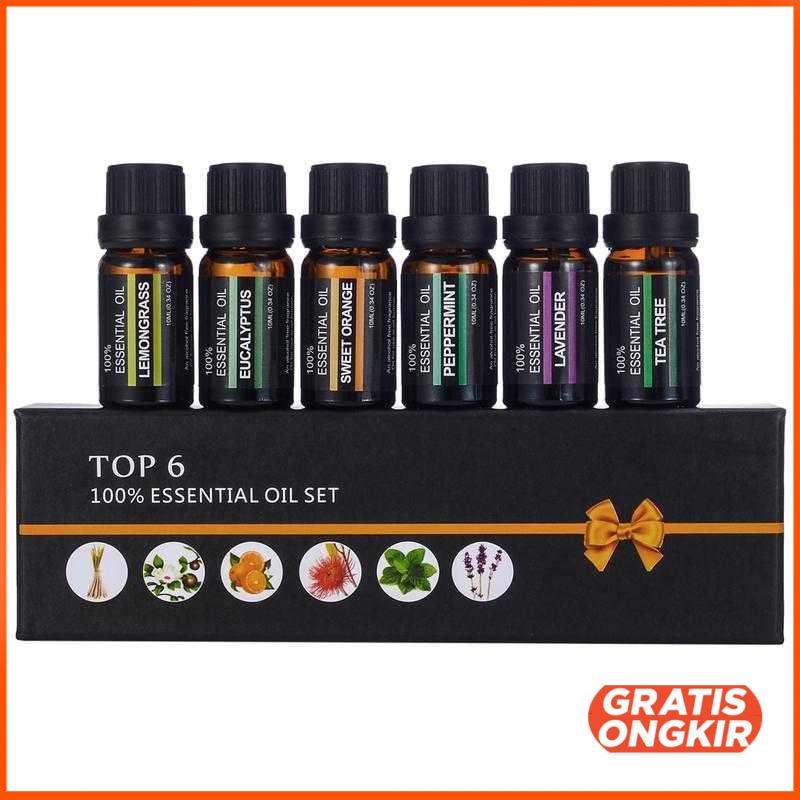 HUMI Set Essential Oils Minyak Aromatherapy 10ml 6PCS - RH-06