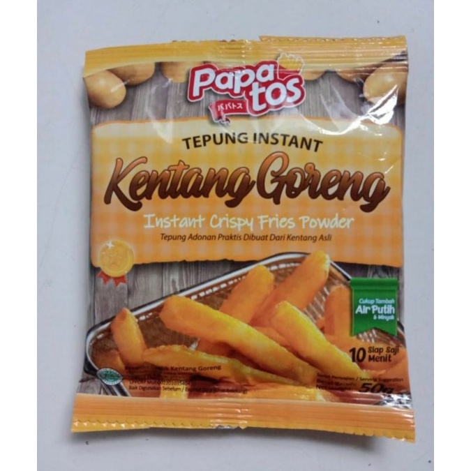 

PAPATOS Tepung Instan Kentang Goreng 50 gram (Halal)