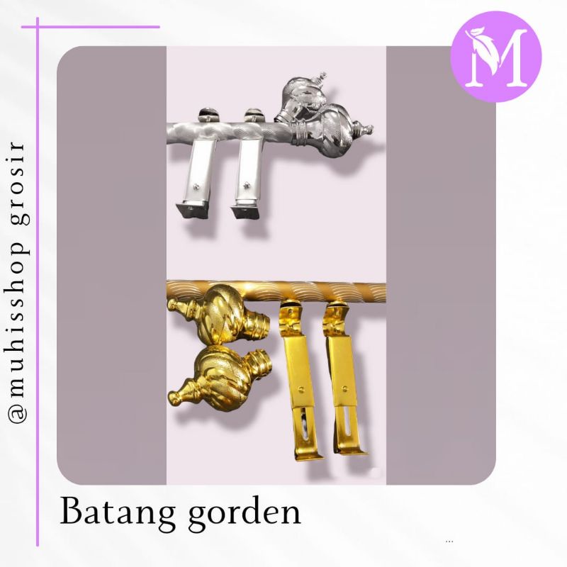 Batang Gorden 2 Meter Fullset / Tiang Ring Hordeng