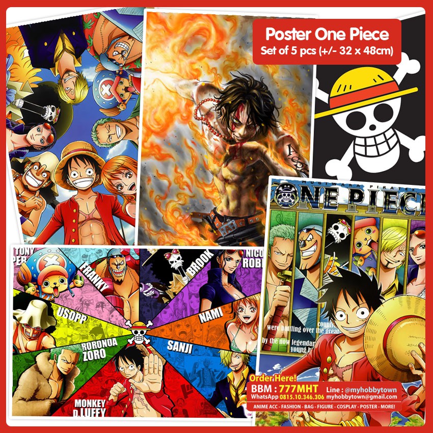 Poster Anime One Piece Set Of 5