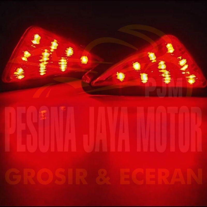 Sen Tempel Segitiga LED Universal Buat R15 V3/Cbr150r/Gsx150/Ninja250 Karbu/Ninja250 Rr Mono/R25